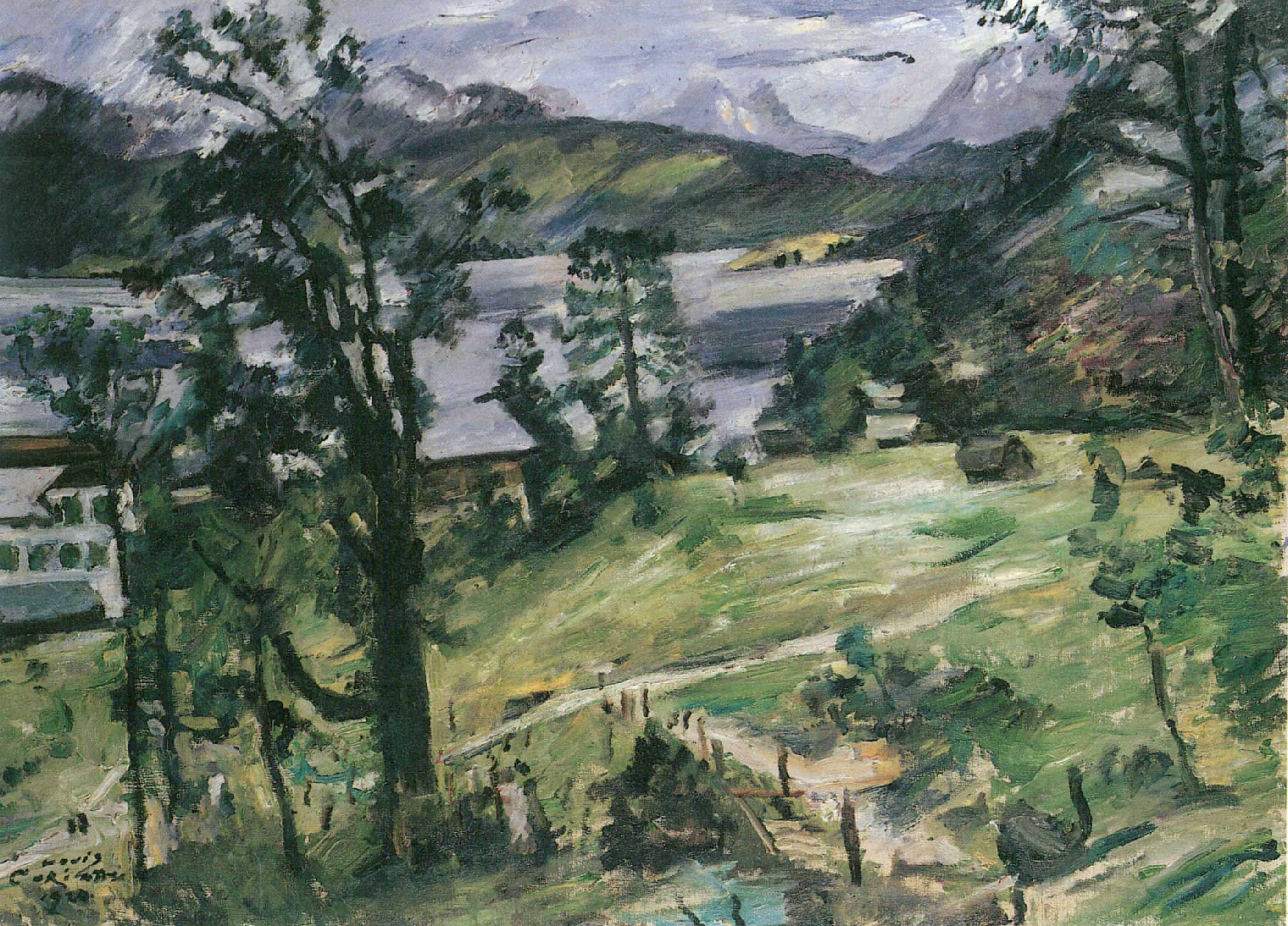 Lovis Corinth Walchenseelandschaft mit Larche